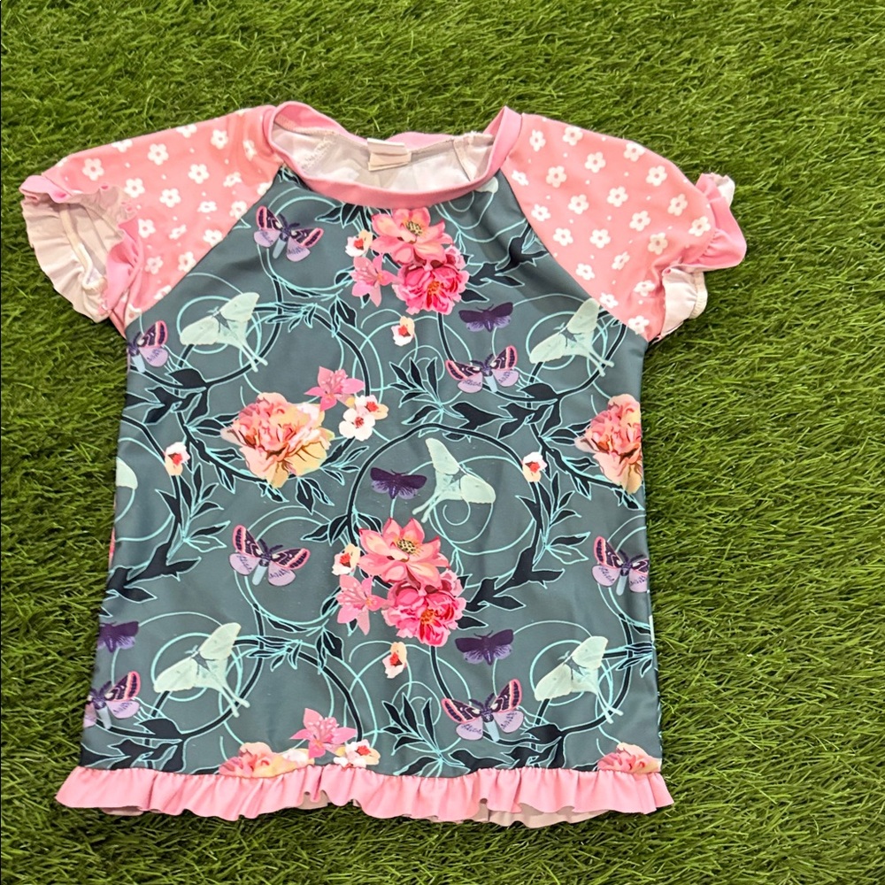 Girls Penelope Plumm Rashguard Swisuit Top